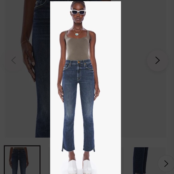 MOTHER INSIDER CROP STEP FRAY IN GIRL CRUSH HI WAISTED ANKLE BOOTCUT RAW HEM - Picture 1 of 15